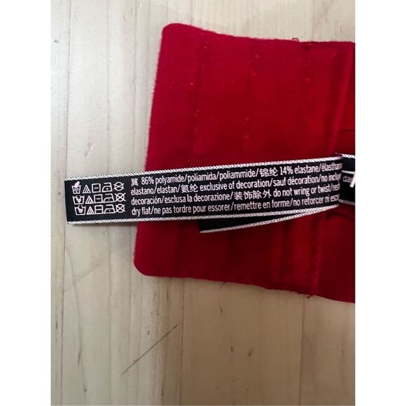 Victoria's Secret Red Banded Caged Strappy Unlined Balconet Bra 34DD Underwire - Picture 9 of 11